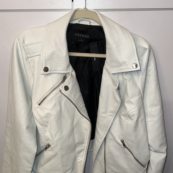 Premme White Faux Leather jacket - Picture 2 of 8